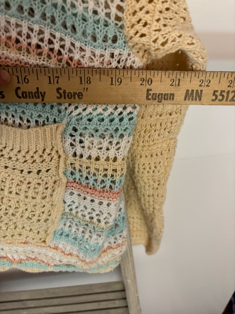 Women’s L crochet summer Cardigan boutique, beachy, costal grandma, cottagecore - Picture 14 of 16